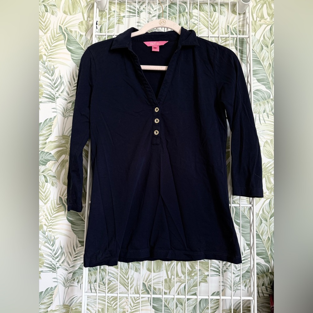 Lilly Pulitzer True Navy Ansley Top